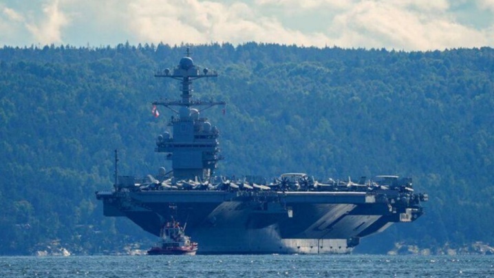 ناو هواپیمابر آمریکا وارد حوزه دریای کارائیب شد