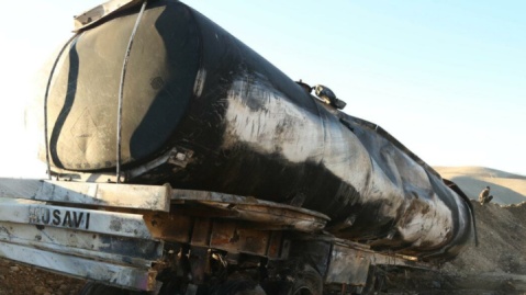 فیلم/  تصاویری دیگر از انفجار تانکر سوخت در کمربندی یزد