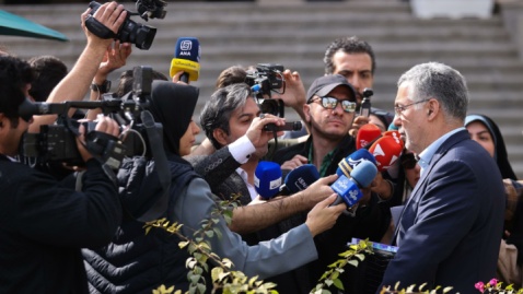 گزارش تصویری / اعضای هیأت دولت در جمع خبرنگاران