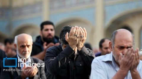 گزارش تصویری/  اقامه نماز باران حرم حضرت عبدالعظیم حسنی (ع)