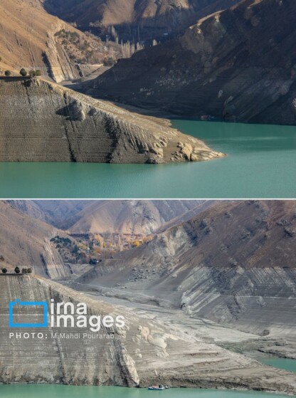 خشک‌ترین وضعیت سد کرج در یک دهه اخیر