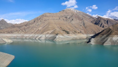 گزارش تصویری/ خشک‌ترین وضعیت سد کرج در یک دهه اخیر محمدمهدی پورعرب