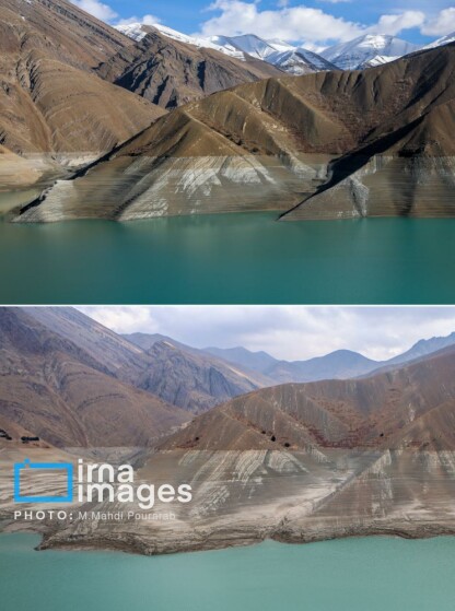 خشک‌ترین وضعیت سد کرج در یک دهه اخیر