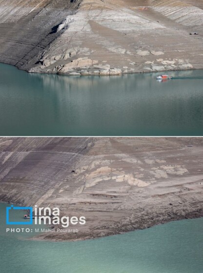 خشک‌ترین وضعیت سد کرج در یک دهه اخیر