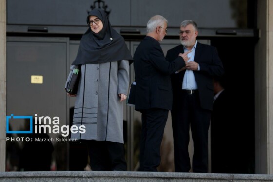 اعضای هیأت دولت در جمع خبرنگاران