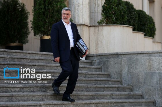 اعضای هیأت دولت در جمع خبرنگاران