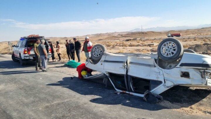 واژگونی خودرو در جاده آرادان - سرخه ۲ مصدوم بر جای گذاشت