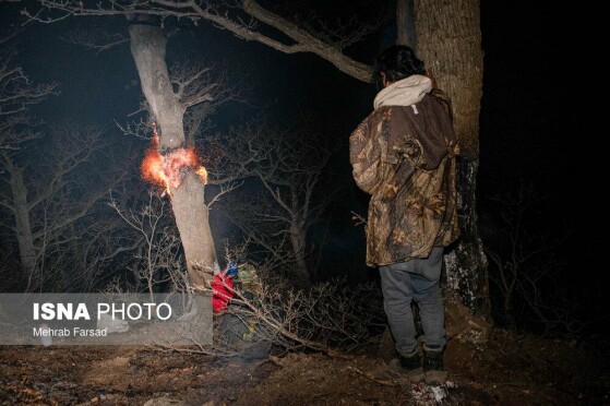 عملیات مهار آتش‌سوزی مناطق کوهستانی روستاهای دلیر و الیت