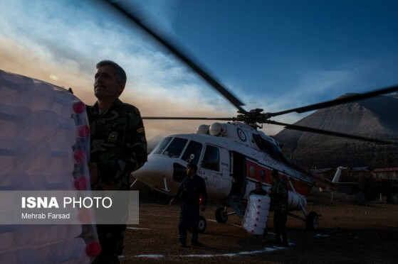 عملیات مهار آتش‌سوزی مناطق کوهستانی روستاهای دلیر و الیت