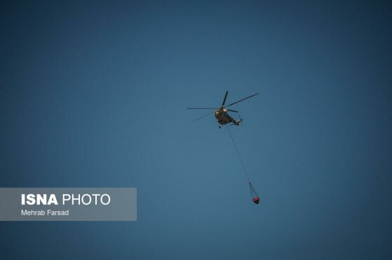 عملیات مهار آتش‌سوزی مناطق کوهستانی روستاهای دلیر و الیت