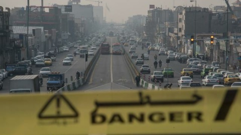 ۱۷ ایستگاه کیفیت هوای پایتخت در وضعیت قرمز