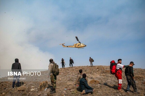 عملیات مهار آتشسوزی مناطق کوهستانی روستاهای دلیر و الیت