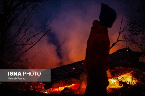 عملیات مهار آتشسوزی مناطق کوهستانی روستاهای دلیر و الیت