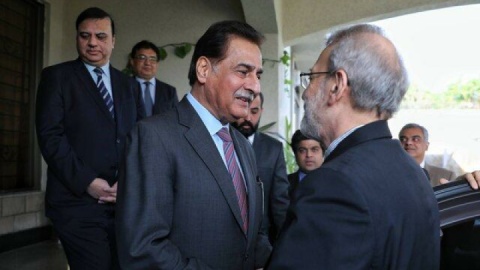 دیدار لاریجانی با رئیس مجلس ملی پاکستان