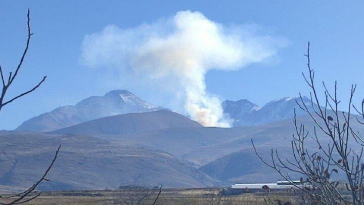 آتش‌سوزی گسترده در جنگل هیرکانی ابر شاهرود