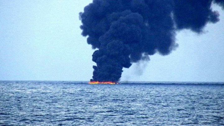 انفجار نفتکش در دریای سیاه