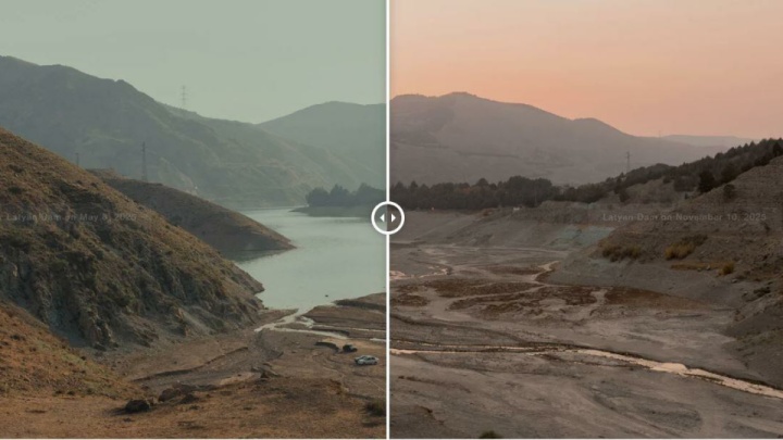 سی‌ان‌ان: خشکسالی در ایران از فضا قابل مشاهده است