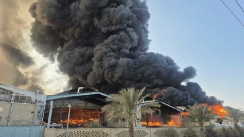 آتش‌سوزی شهرک صنعتی یزد تلفات جانی و مصدوم نداشت