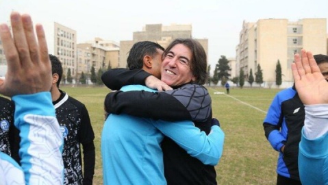 برخورد صمیمانه ساپینتو با رضاییان؛ حضور رامین در تمرین آبیها