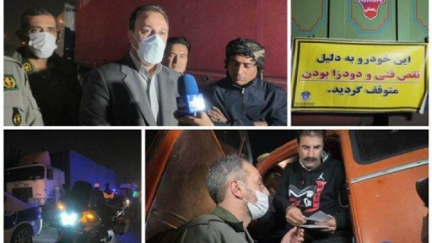 پایش شبانه خودروهای دودزا و دیزلی در شهر تهران