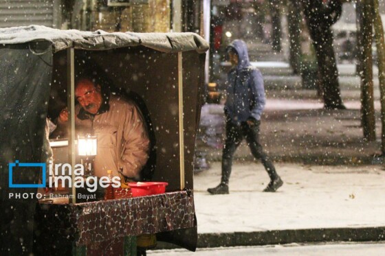بارش اولین برف پاییزی در زنجان