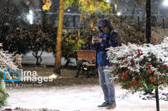 بارش اولین برف پاییزی در زنجان