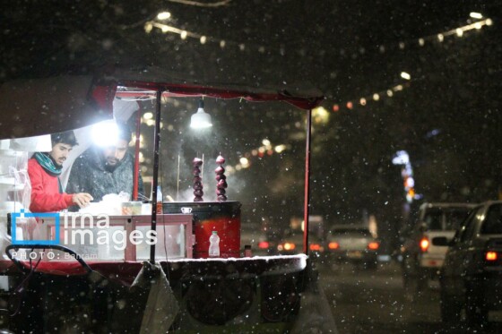 بارش اولین برف پاییزی در زنجان