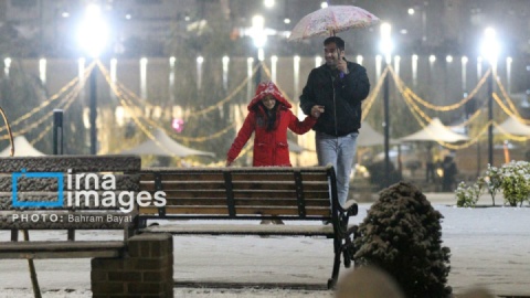 گزارش تصویری/ بارش اولین برف پاییزی در زنجان