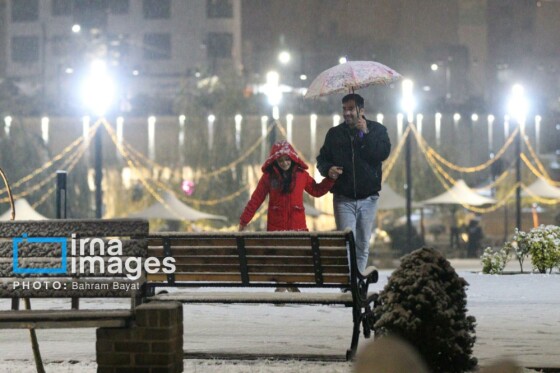 بارش اولین برف پاییزی در زنجان