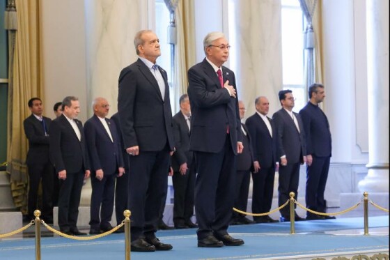 مراسم استقبال رسمی رئیس جمهوری قزاقستان از دکتر پزشکیان