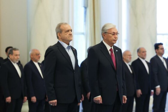 مراسم استقبال رسمی رئیس جمهوری قزاقستان از دکتر پزشکیان