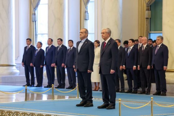 مراسم استقبال رسمی رئیس جمهوری قزاقستان از دکتر پزشکیان