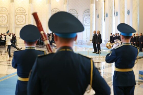 مراسم استقبال رسمی رئیس جمهوری قزاقستان از دکتر پزشکیان