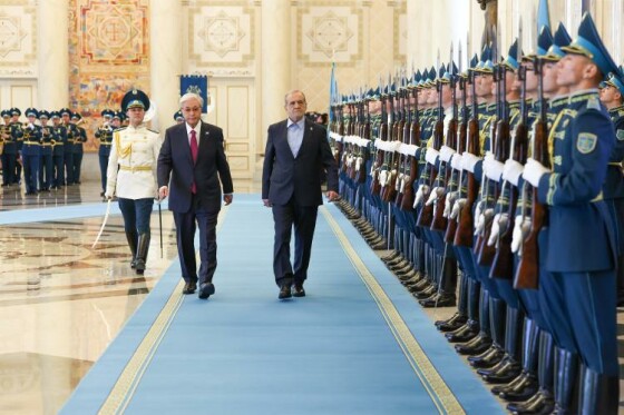 مراسم استقبال رسمی رئیس جمهوری قزاقستان از دکتر پزشکیان