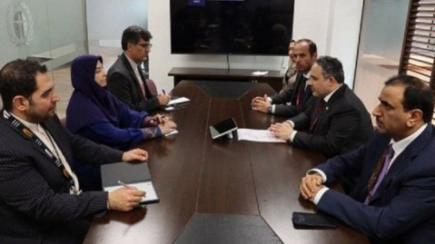 دیدار وزیر محیط زیست قطر با شینا انصاری در حاشیه اجلاس یونیا ۷