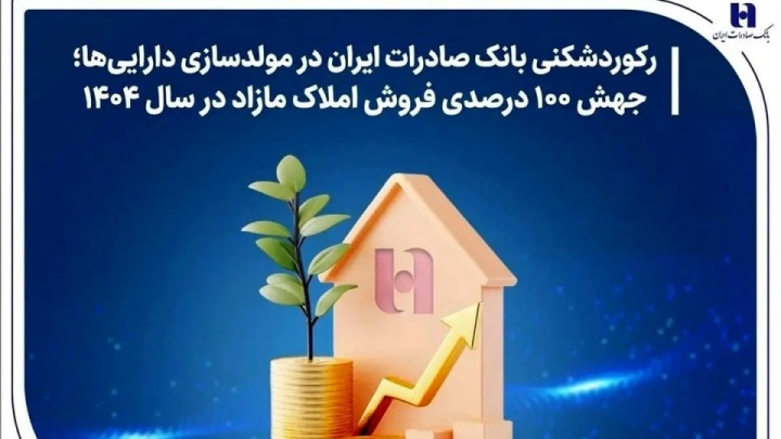 رکوردشکنی بانک صادرات ایران در مولدسازی دارایی‌ها؛ جهش ۱۰۰ درصدی فروش املاک مازاد در سال ۱۴۰۴