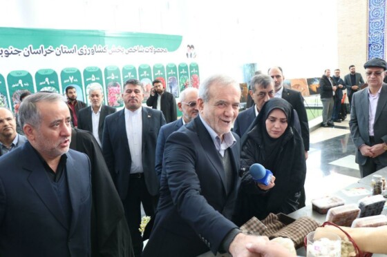 بازدید پزشکیان از نمایشگاه صنایع خراسان جنوبی