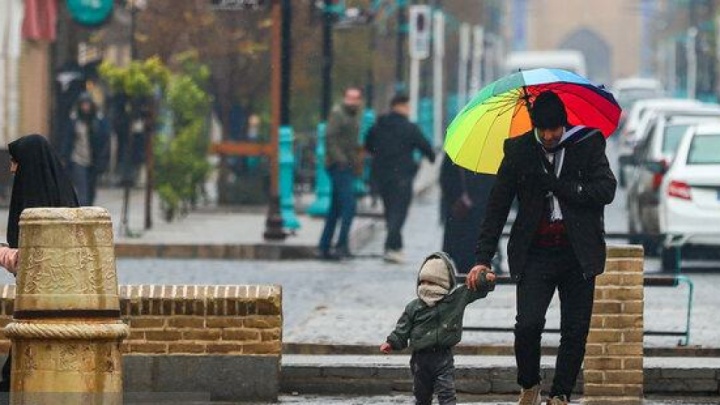 فعالیت سامانه بارشی در ۷ استان/ کاهش تدریجی بارش‌ها از دوشنبه