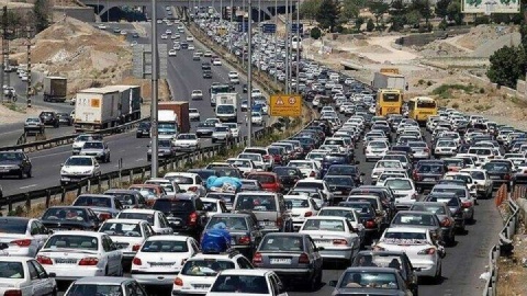 وضعیت جاده ها|  ترافیک سنگین در آزادراه قزوین کرج