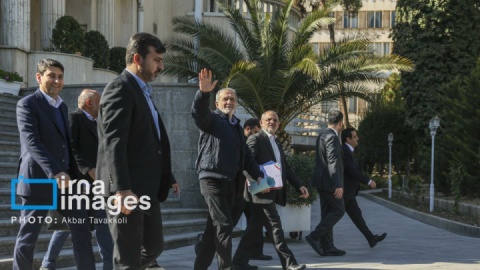 گزارش تصویری/ اعضای هیأت دولت در جمع خبرنگاران