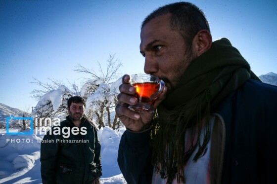 همکاری نیروهای مردمی و صنعت برق در رفع خاموشی روستاهای برفی بانه و سقز