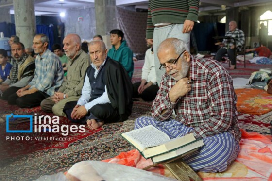 مراسم معنوی اعتکاف در مساجد بجنورد