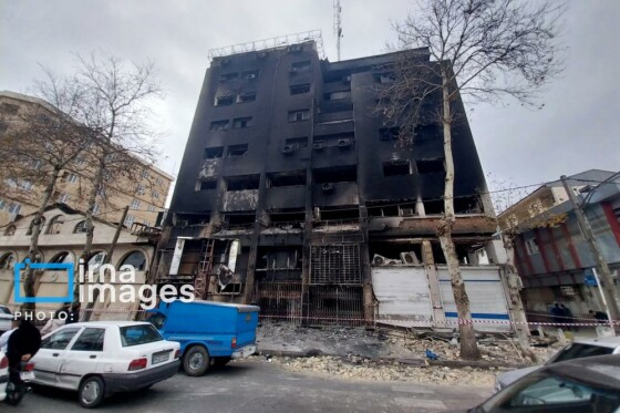 تخریب و آتش سوزی اماکن عمومی رشت