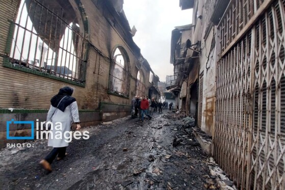 تخریب و آتش سوزی اماکن عمومی رشت