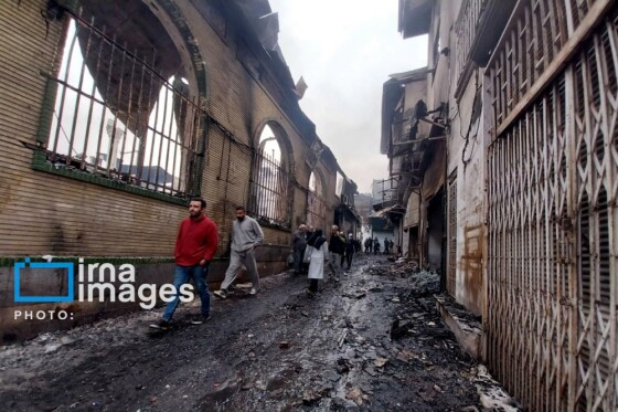 تخریب و آتش سوزی اماکن عمومی رشت