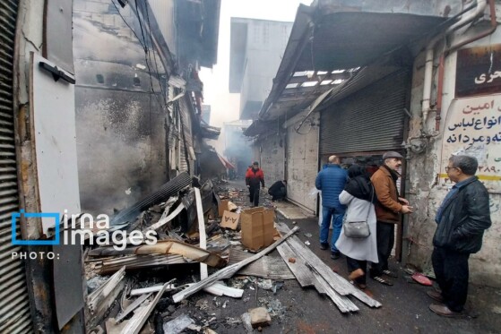 تخریب و آتش سوزی اماکن عمومی رشت