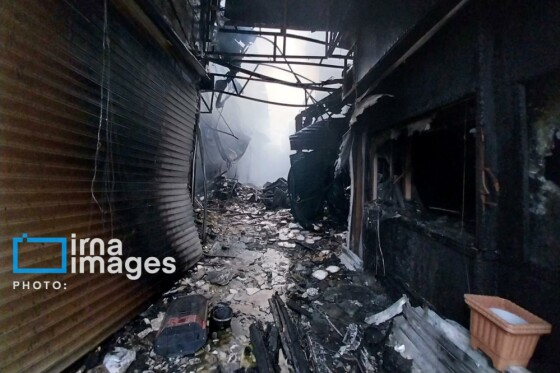 تخریب و آتش سوزی اماکن عمومی رشت