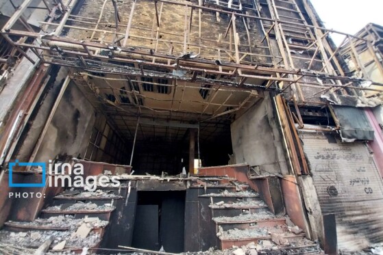 تخریب و آتش سوزی اماکن عمومی رشت