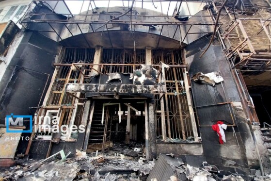 تخریب و آتش سوزی اماکن عمومی رشت