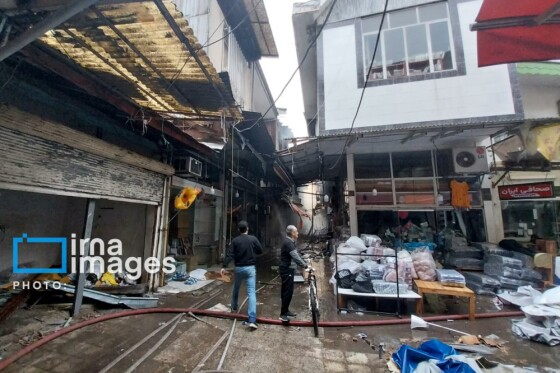 تخریب و آتش سوزی اماکن عمومی رشت